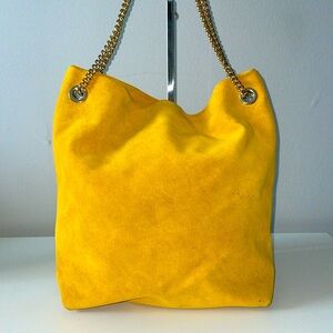 Brooke Brothers Yellow leather chain Bag